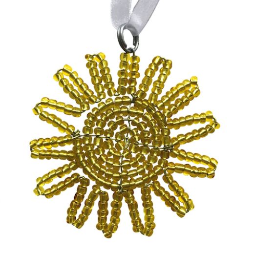Picture of beaded sun ornament