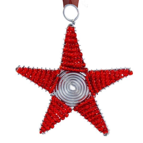 Picture of beaded star ornament