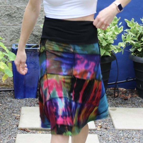 Picture of patchwork tie dye skirt