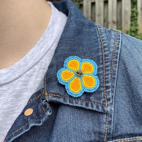 Picture of beaded blossom pin