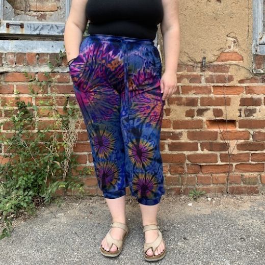 Picture of cropped jenny pants - tie dye