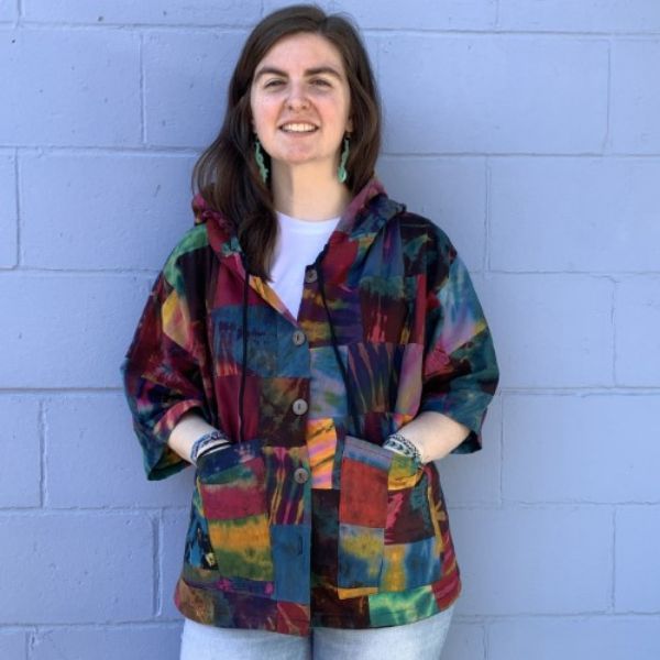 Picture of tie dye patchwork smock jacket