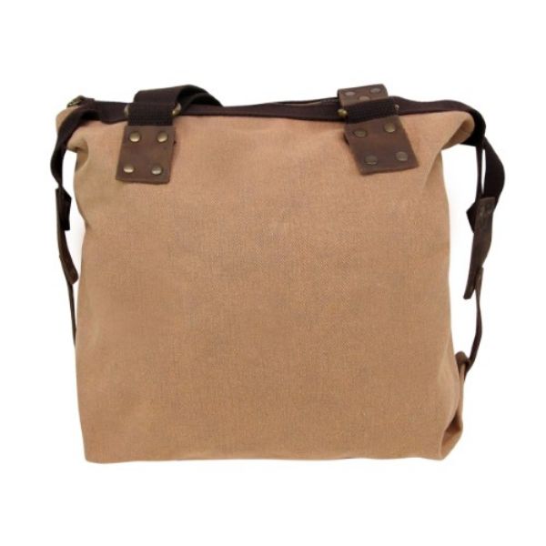 Picture of leather canvas satchel