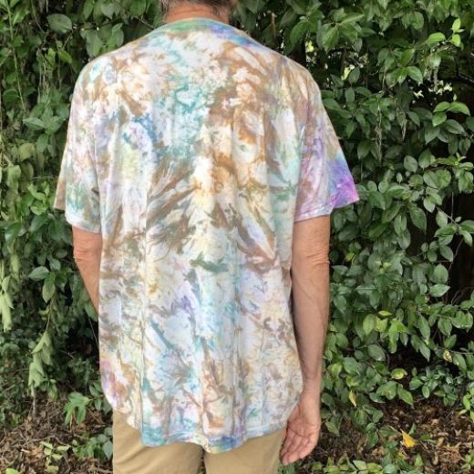 Picture of tropical tie dye cotton t-shirt