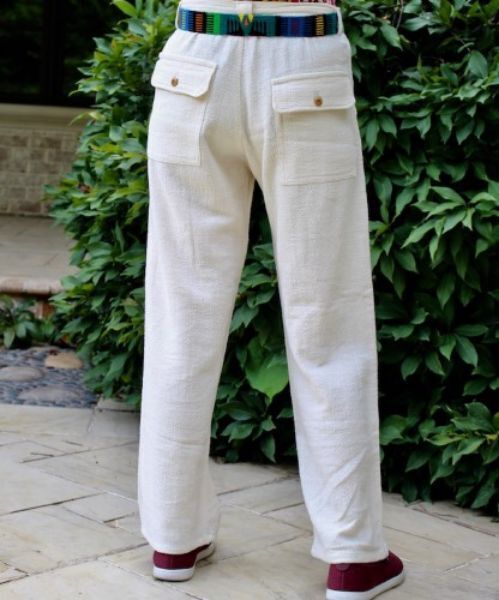 Picture of textured cotton pants