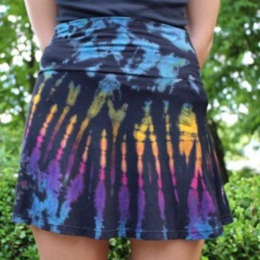 Picture of tie dye mini skirt