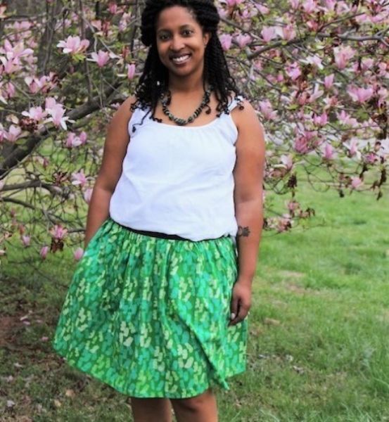 Picture of cotton batik cinch skirt