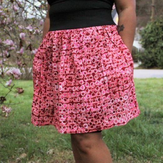 Picture of cotton batik cinch skirt
