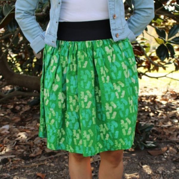 Picture of cotton batik cinch skirt