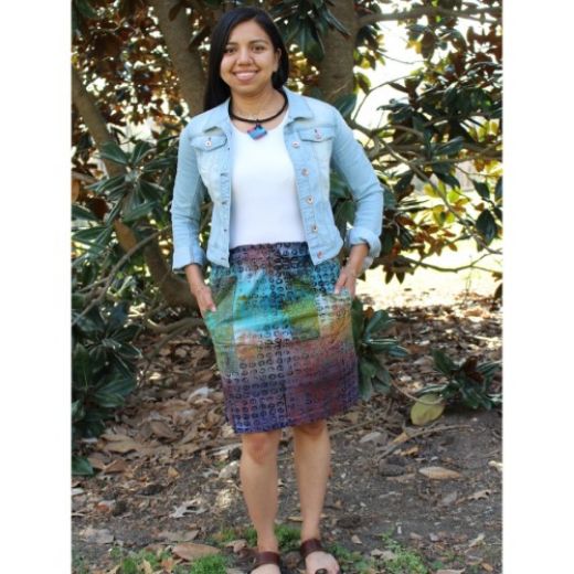 Picture of side pull batik skirt