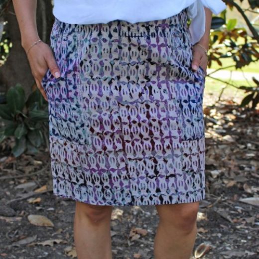 Picture of side pull batik skirt