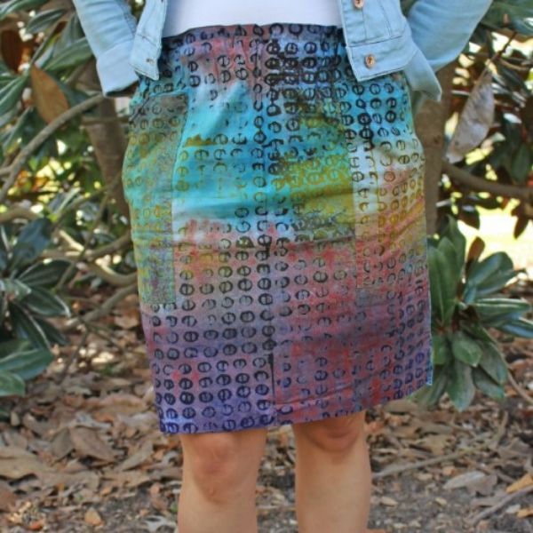 Picture of side pull batik skirt