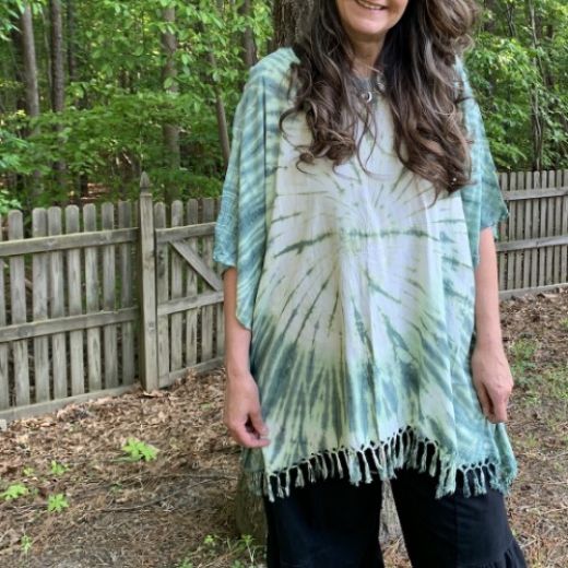 Picture of tie dye fringe top