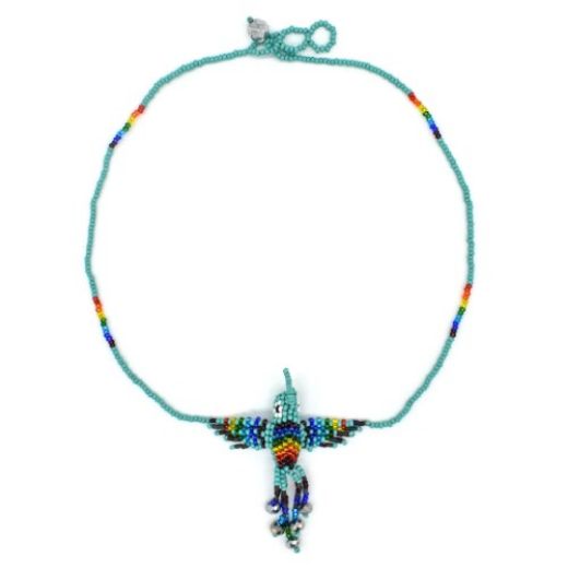 Picture of hummingbird beaded necklace
