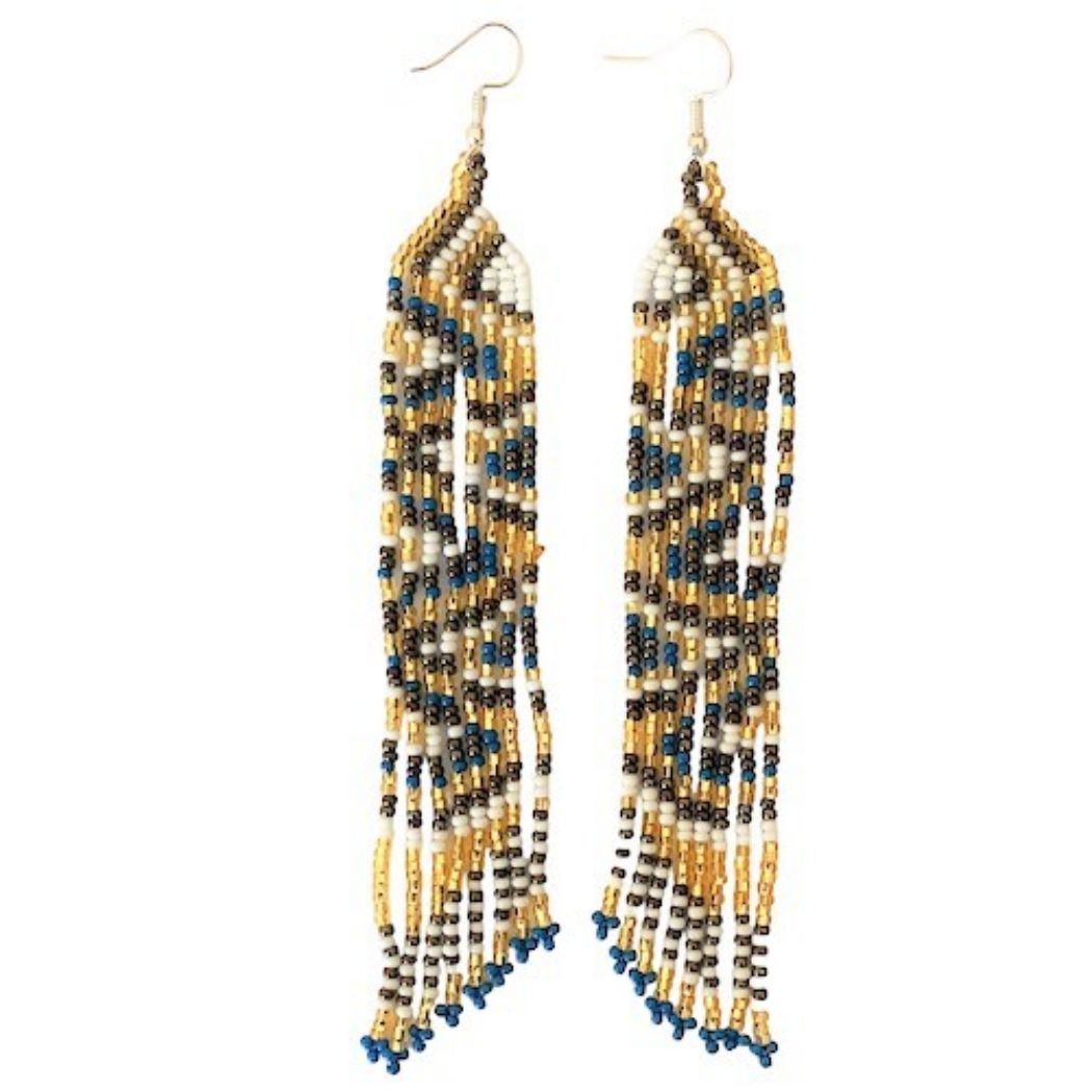 Picture of heron beaded earrings