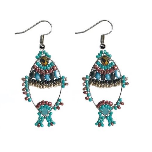 Picture of butterfly fish beaded earrings