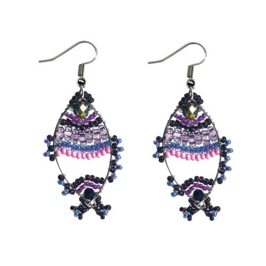 Picture of butterfly fish beaded earrings