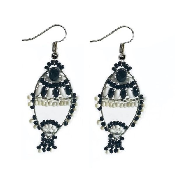 Picture of butterfly fish beaded earrings