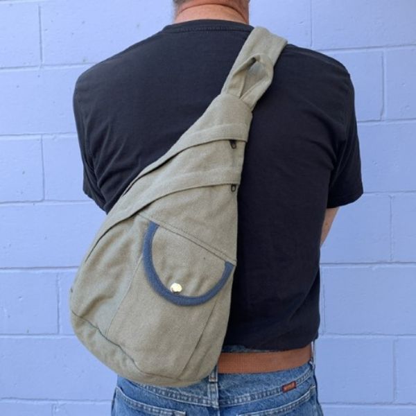 Picture of canvas tourista sling bag