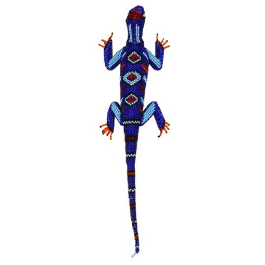 Picture of lively lizard beaded figurine