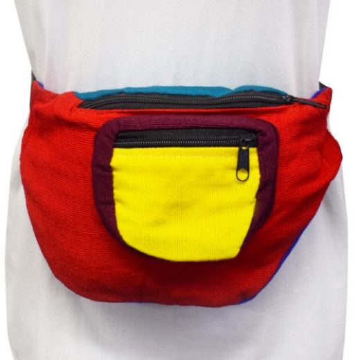 Picture of colorblock kangaroo belt bag