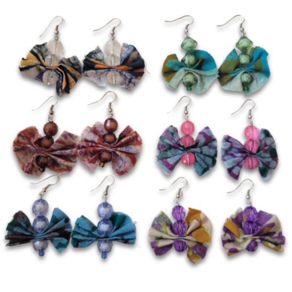 Picture of batik butterfly earrings