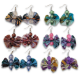 Picture of repurposed batik butterfly earrings