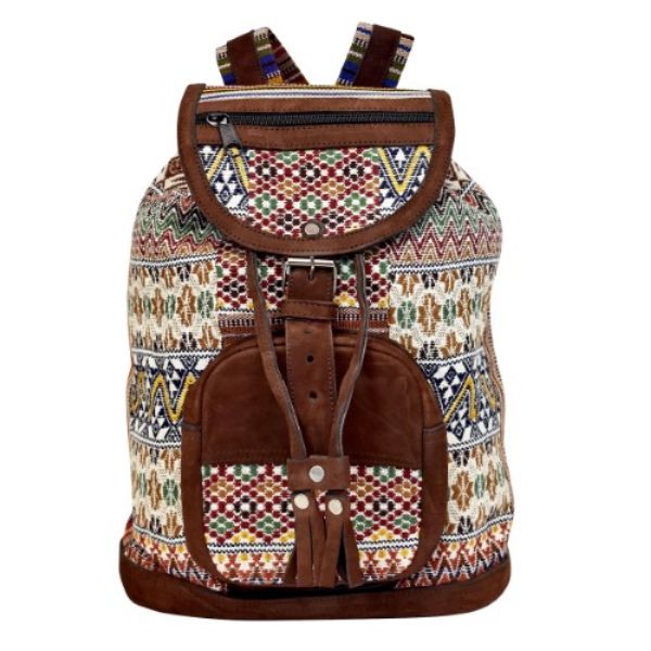 Picture of baby bella leather trim backpack