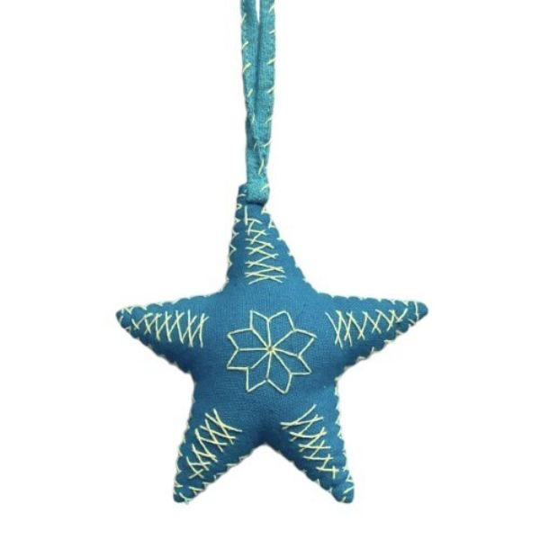 Picture of super star hand stitched ornament