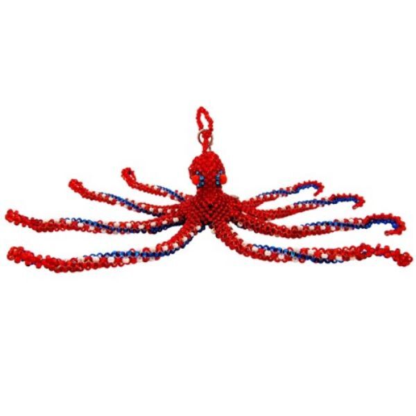 Picture of beaded octopus keychain