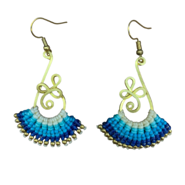 Picture of beaded fan earrings