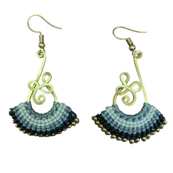 Picture of beaded fan earrings