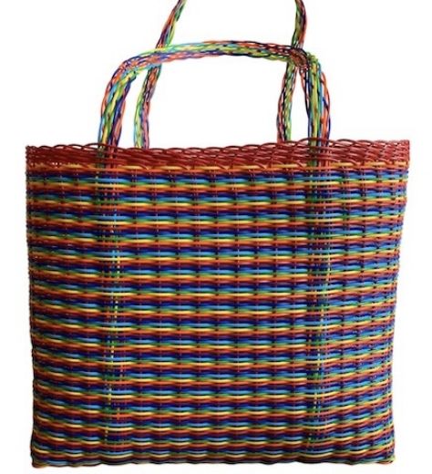 Picture of woven plastic guatemalan market basket 