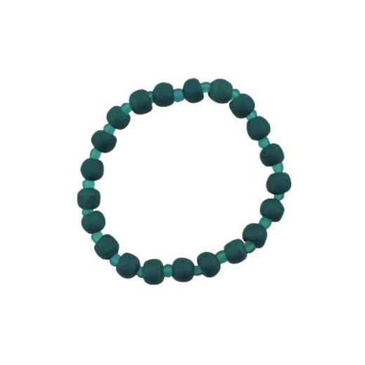 Picture of polished glass bead bracelet
