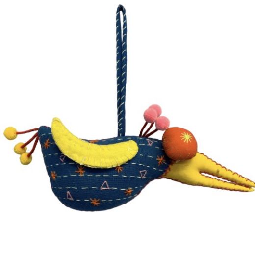 Picture of hand-stitched gooney bird ornament
