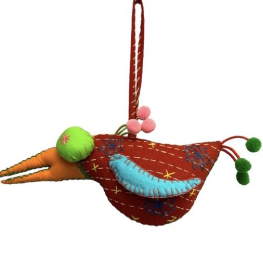 Picture of hand-stitched gooney bird ornament