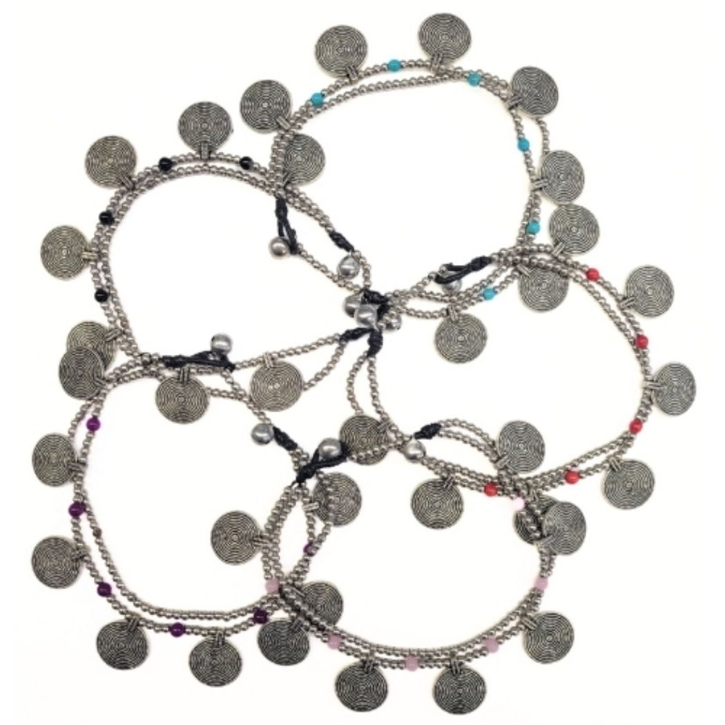 Picture of spiral disk bell anklet