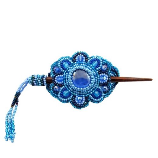 Picture of mini beaded crystal hair slide