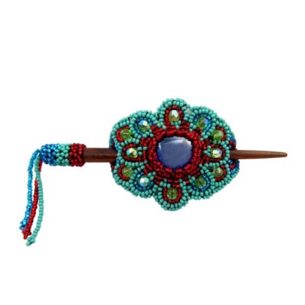 Picture of mini beaded crystal hair slide