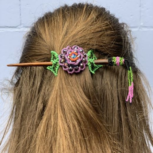 Picture of crystal flower hair stick