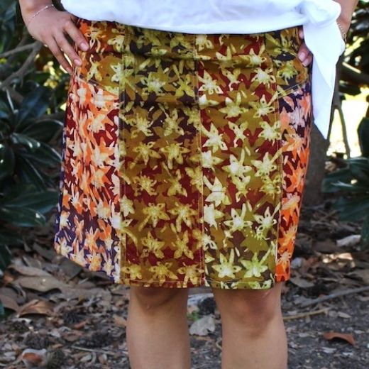 Picture of batik panel skirt