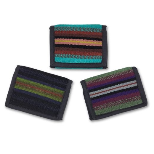 Picture of striped cotton wallet
