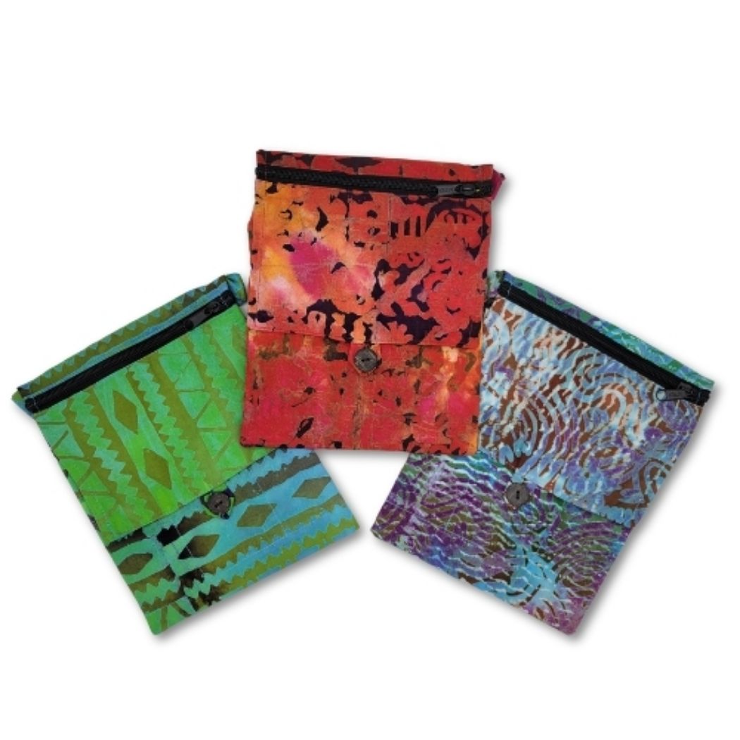 Picture of cotton batik passport bag