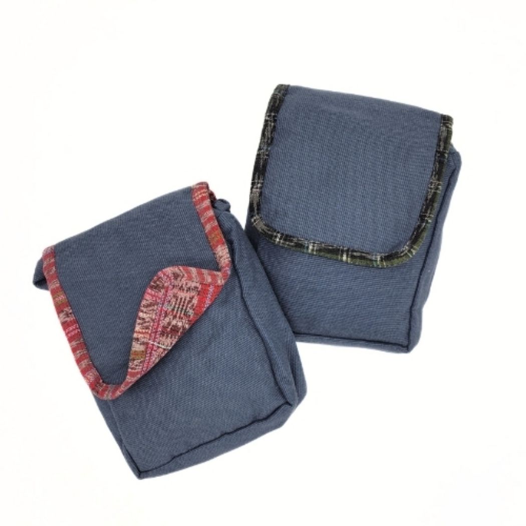 Picture of denim corte flap crossbody bag