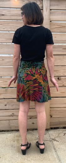 Picture of tie dye mini skirt