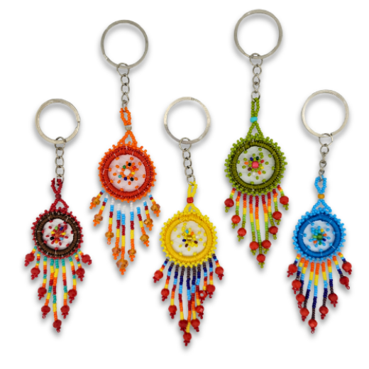 Picture of beaded dream catcher keychain
