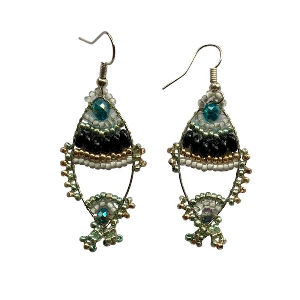 Picture of butterfly fish beaded earrings