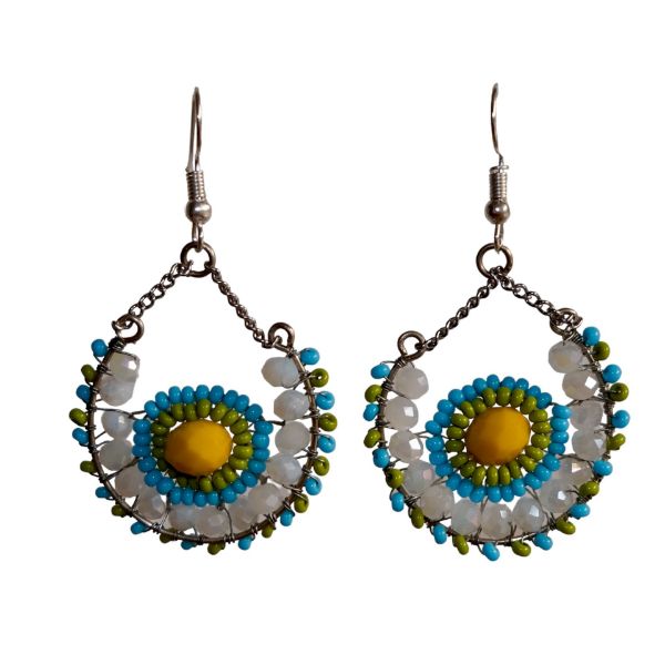 Picture of sunburst beaded earrings