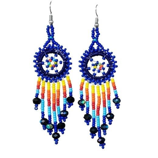 Picture of beaded dream catcher earrings