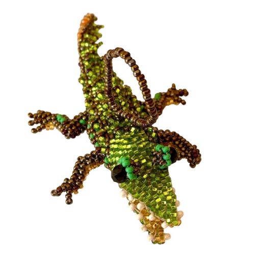 Picture of beaded alligator ornament